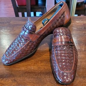 Magnanni basket weave loafers.